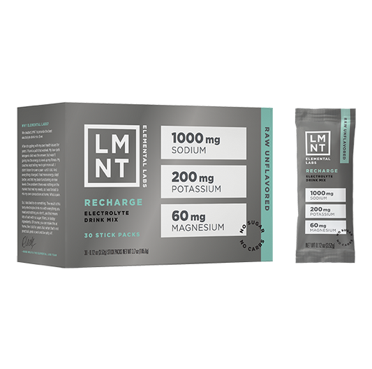 LMNT Recharge – Raw Unflavored 30 Servings